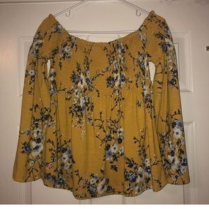 Off the shoulder floral print top